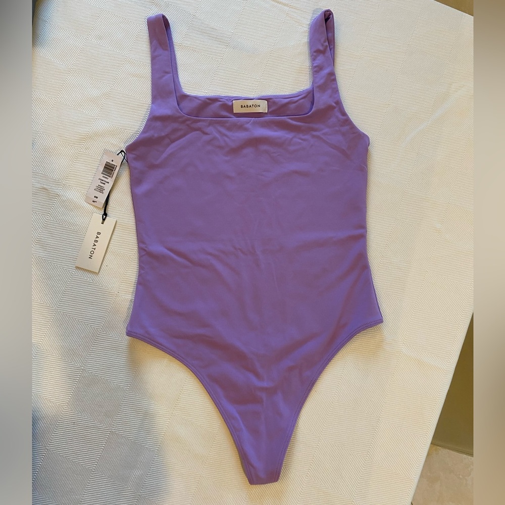 purple bodysuit